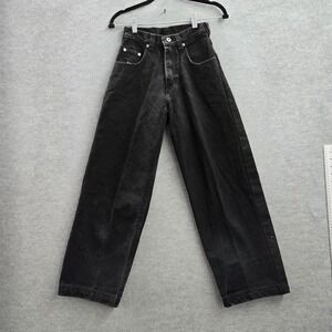 VINTAGE Rocket Women‎ Jeans 27X32 Black Denim 26" Inseam Baggy Y2K 90s USA